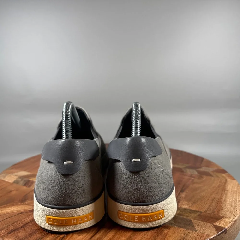 Cole Haan Mens GrandSeries Gray Suede Slip On Sneakers C35270 Size 8M